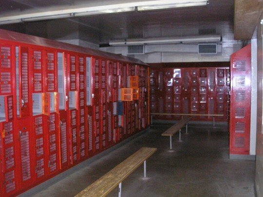 Boys locker room under the gym....same lockers!